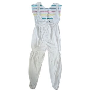 Vintage jumpsuit and striped shirt